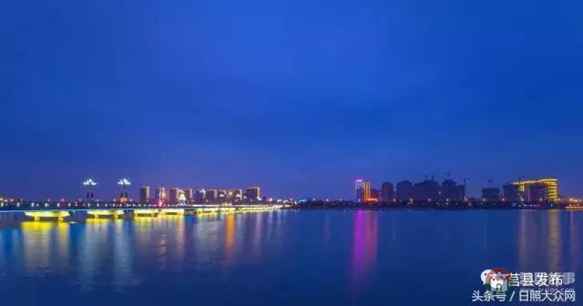 莒縣沭河公園夜景，真是美！