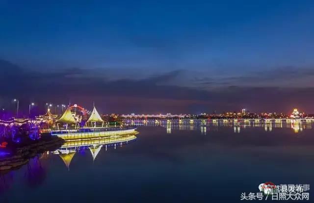 莒縣沭河公園夜景，真是美！